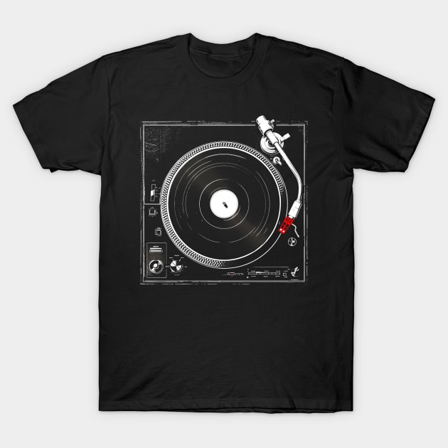 Classic Turntable - Vintage Audio LP Vinyl Record Player T-Shirt by UrbanLifeApparel